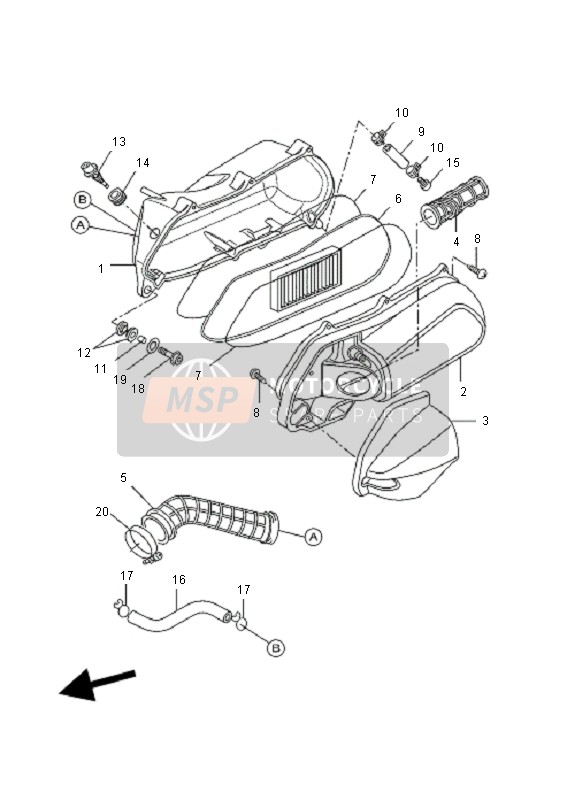 Yamaha VP125 X-CITY 2010 Admission pour un 2010 Yamaha VP125 X-CITY